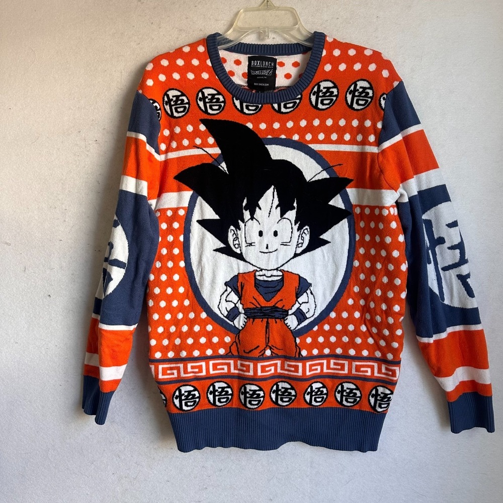 Dragon Ball Z Goku Holiday Sweater Size Large  Box‎ Lunch Exclusive